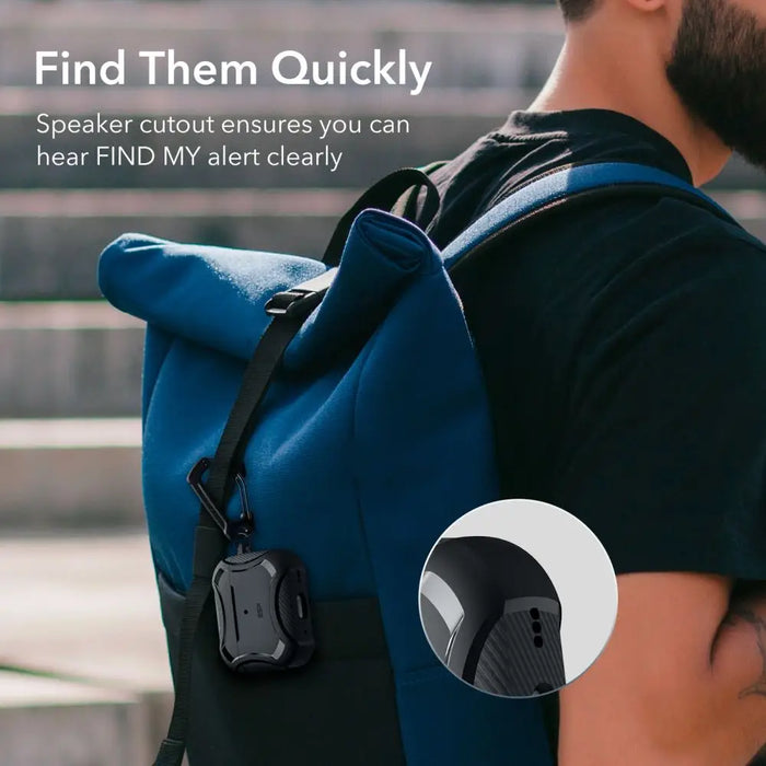 ESR Cyber Armor Halolock Case with MagSafe for Apple AirPods Pro 1/2 - Black - Cell phone cases and covers<<<HurtelXML