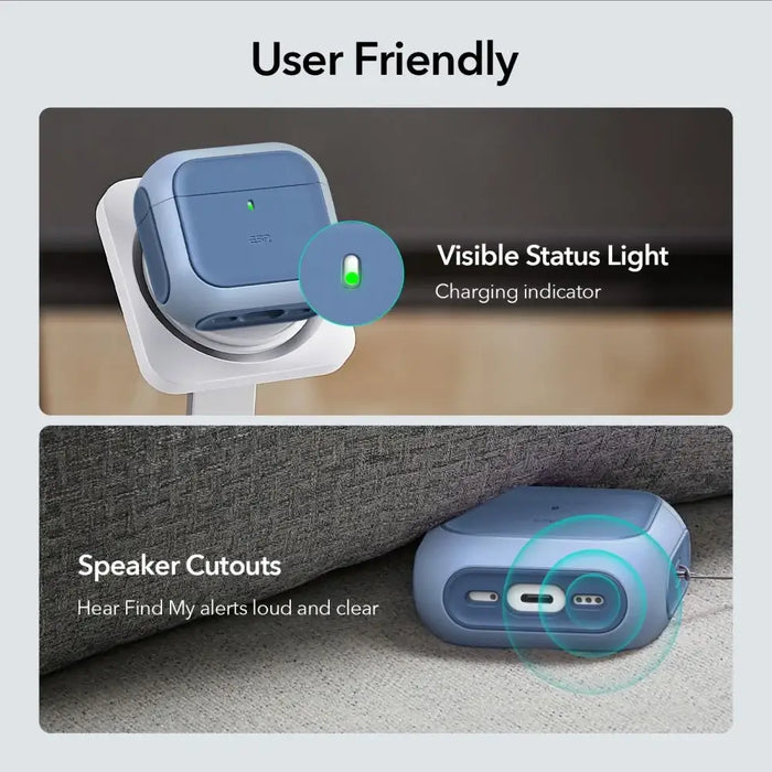 ESR Orbit Halolock MagSafe case for Apple AirPods 4 - blue - Cell phone cases and covers<<<HurtelXML