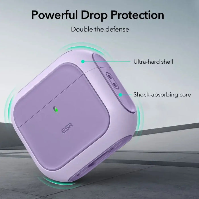 ESR Orbit Halolock MagSafe case for Apple AirPods 4 - purple - Cell phone cases and covers<<<HurtelXML