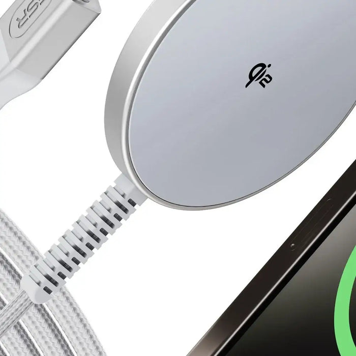 ESR Qi2 mini wireless charger (HaloLock)(silver) - Wireless chargers<<<Chargers<<<GSM Accessories<<<InnproXML&&&Cell