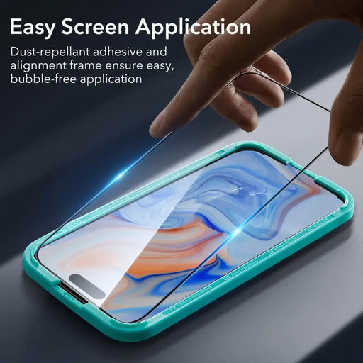 ESR Tempered Glass for iPhone 15 - black 2 pcs. - Cell phone tempered glass<<<HurtelXML