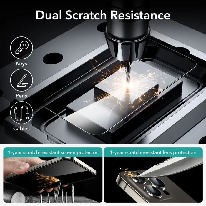ESR Tempered Glass for iPhone 15 Pro - black 2 pcs. - Cell phone tempered glass<<<HurtelXML