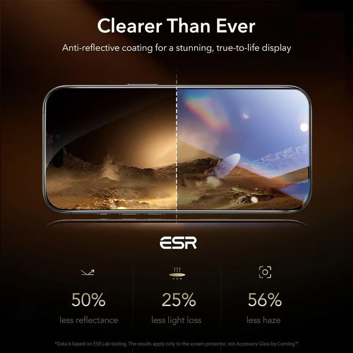 ESR UltraFit Armorite Pro Tempered Glass for iPhone 16 Pro / 17 - Transparent - Cell phone tempered glass<<<HurtelXML