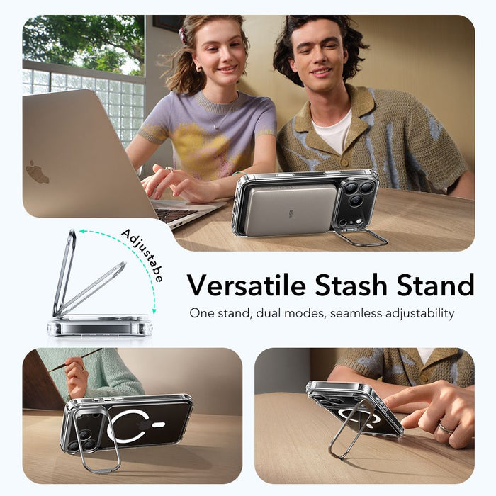 ESR Classic Hybrid Kickstand MagSafe Case for iPhone 17 Pro Max - Clear