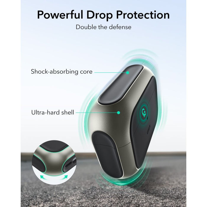 ESR Orbit HaloLock MagSafe Case for AirPods Pro 3 - Gray &amp; Black
