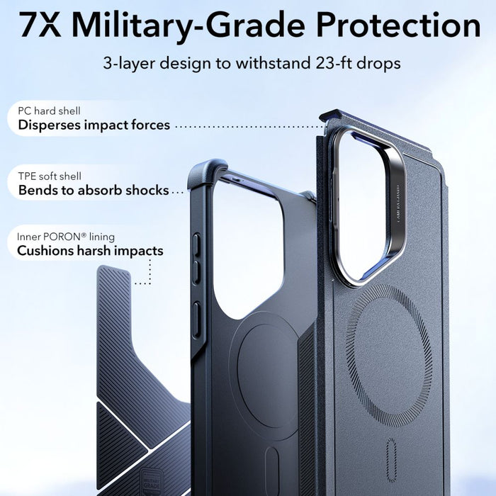 ESR Cyber Tough Kickstand MagSafe Case for Samsung Galaxy S26 Ultra - Black