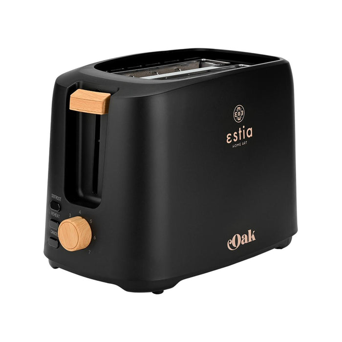 TOASTER BLACK/OAK 850W ESTIA