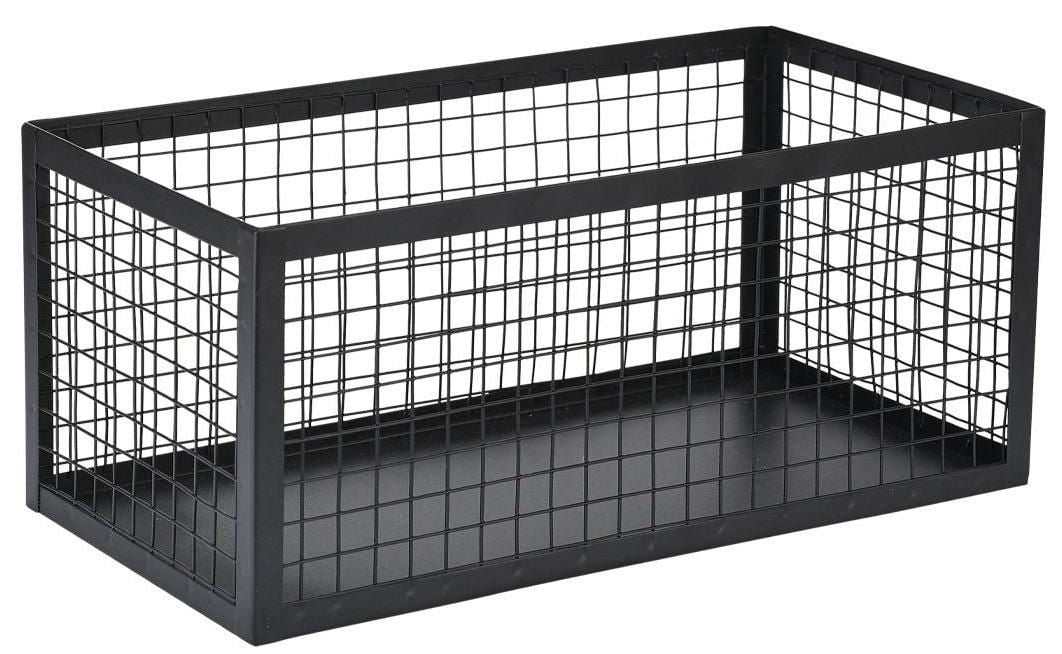 STORAGE BASKET CAGE BLACK 30X15