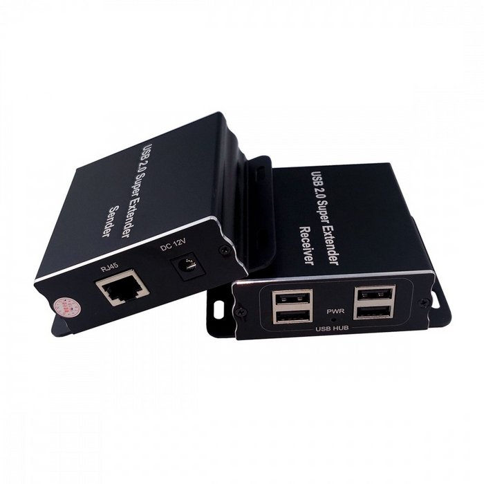 USB Extender (amplifier) ESTILLO ASKHU04-USB 1x4, amplifies USB signal up to 100 m via UTP cable CAT5e/6
