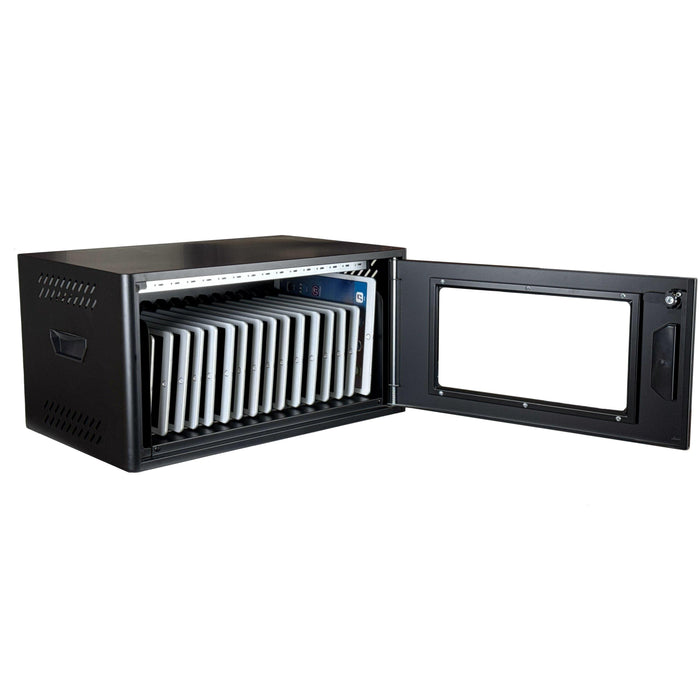 Universal cabinet for charging up to 16 pcs. Estillo IP-2316 tablets for wall mounting or freestanding, 16 x USB-C ports