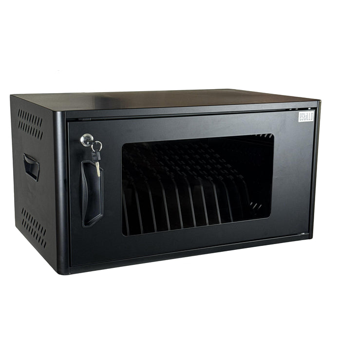 Universal cabinet for charging up to 16 pcs. Estillo IP-2316 tablets for wall mounting or freestanding, 16 x USB-C ports