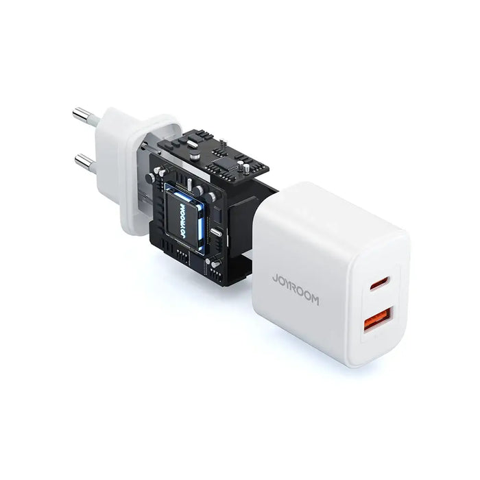 EU Joyroom JR-TCF05 20W USB-A USB-C charger + USB-C cable - white - Cell phone USB charger<<<HurtelXML