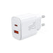 EU Joyroom JR-TCF05 20W USB-A USB-C charger + USB-C cable - white - Cell phone USB charger<<<HurtelXML