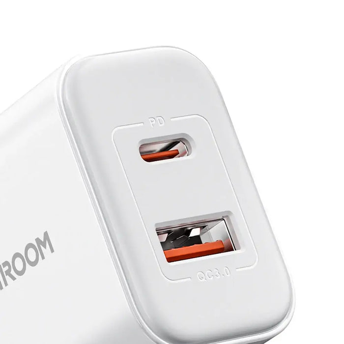 EU Joyroom JR-TCF05 20W USB-A USB-C charger + USB-C cable - white - Cell phone USB charger<<<HurtelXML
