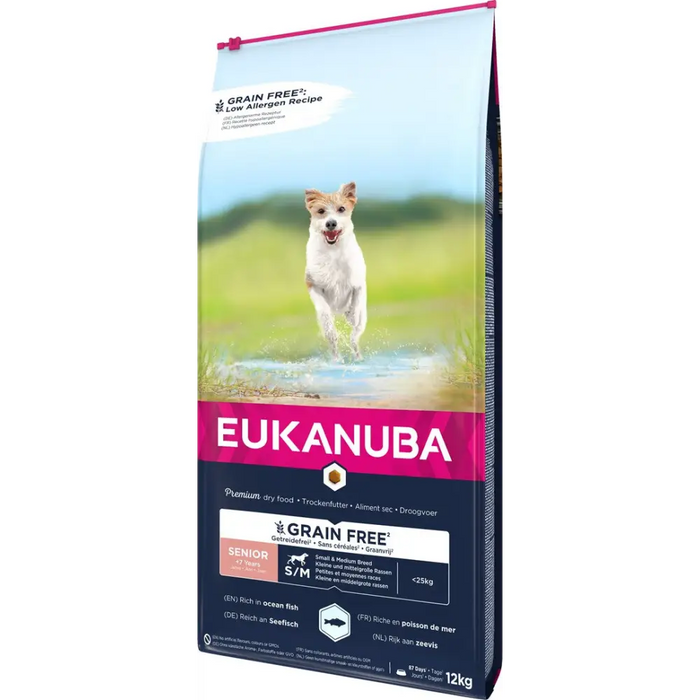 EUKANUBA Grain Free Senior small/medium breed Ocean fish - dry dog food - 12 kg - Dry foodDLP-KAS<<<For