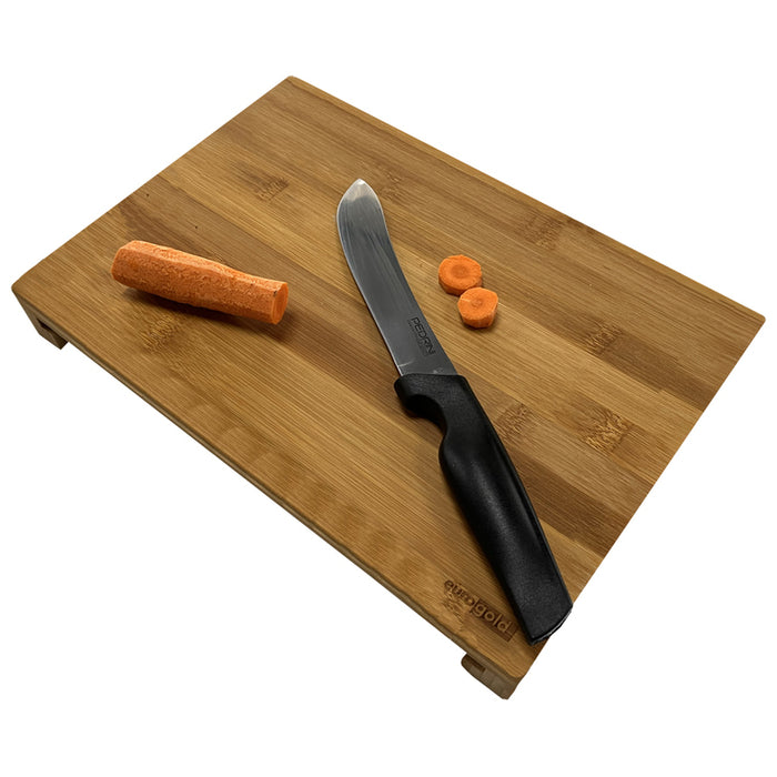 BAMBOO BOARD WITH STORAGE TRAY EUROGOLD
