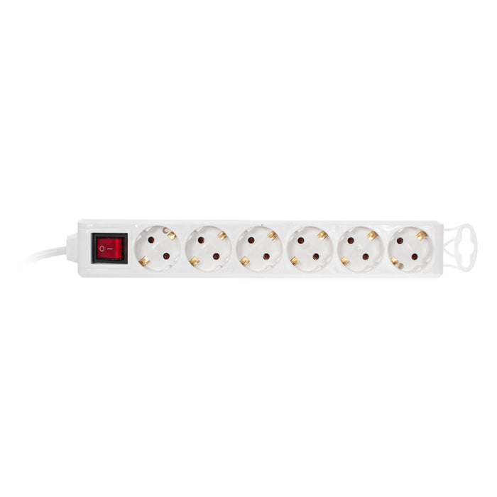SWITCH 6 GND 1.5M WITH CONNECTOR AND SWITCH WHITE EUROLAMP