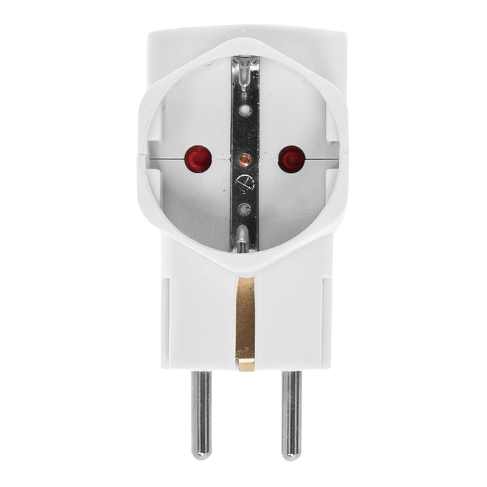 ADAPTER 3 SOCKETS VERTICAL WITH CHILD PROTECTION WHITE EUROLAMP