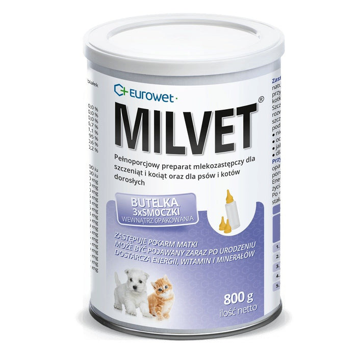 EUROWET Milvet - milk replacer for dogs and cats - 800g