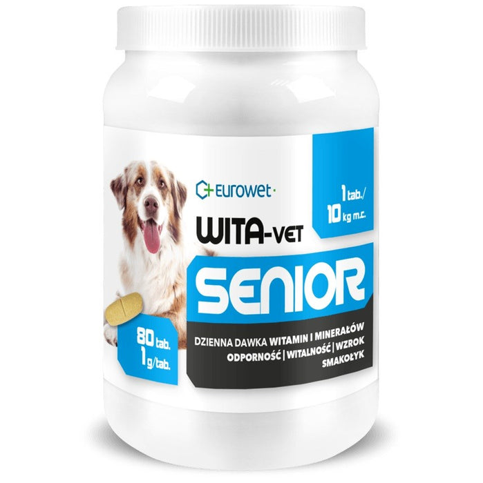 EUROWET Wita-Vet Senior - supplements for dogs - 80 tablets