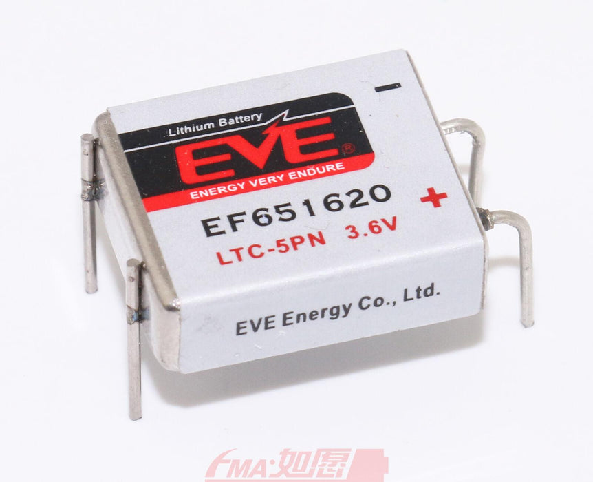 Lithium thionyl chloride battery LTC-5PN industrial 3.6V 550mAh EVE BATTERY