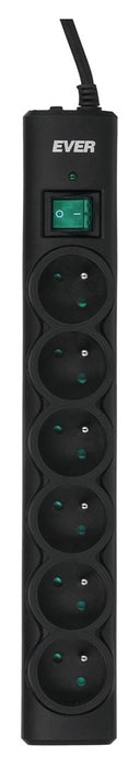 Ever Optima 3m Black 6 AC outlet(s) 250 V