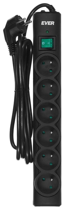 Ever Optima 3m Black 6 AC outlet(s) 250 V
