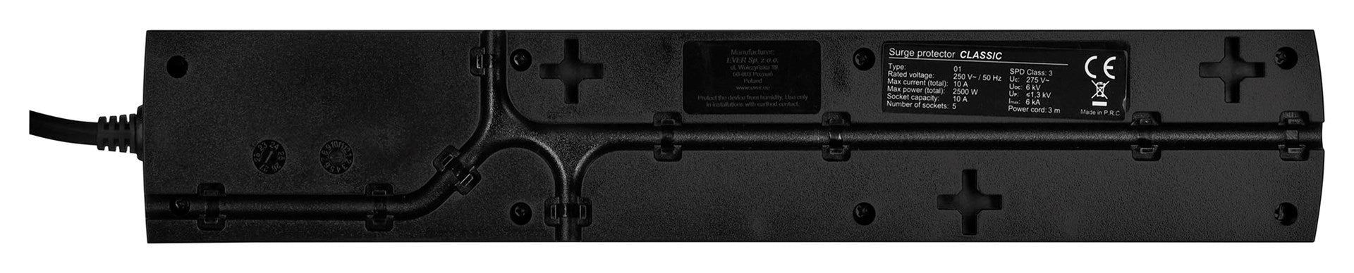 Ever CLASSIC 3m Black 5 AC outlet(s) 250 V