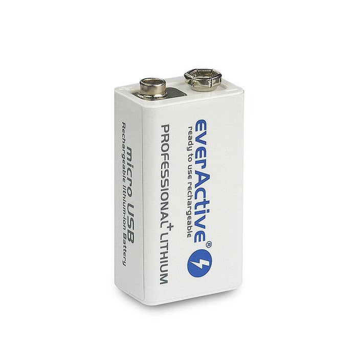 Accumulator Battery R22 9V LiIon 500mAh/550 precharged +Usb-C 1pc. in EVERACTIVE packaging