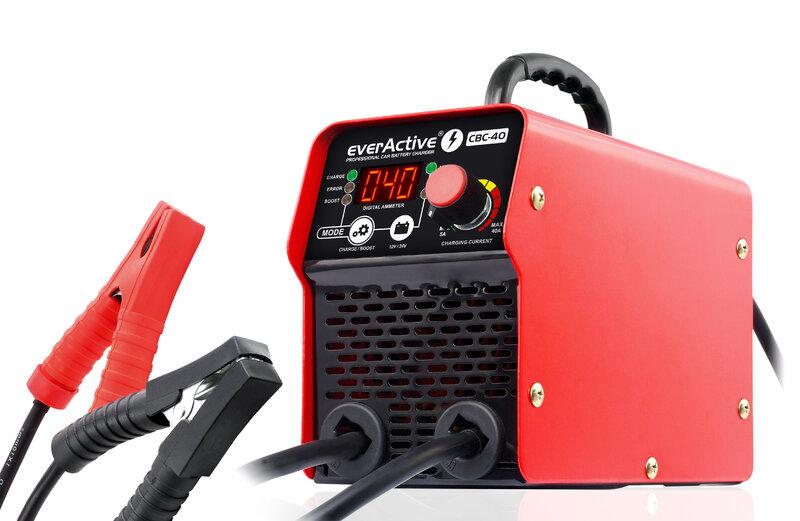 Charging rectifier with inverter for batteries 12V/24V everActive CBC-40 up to 40A for UPS, cars, forklifts