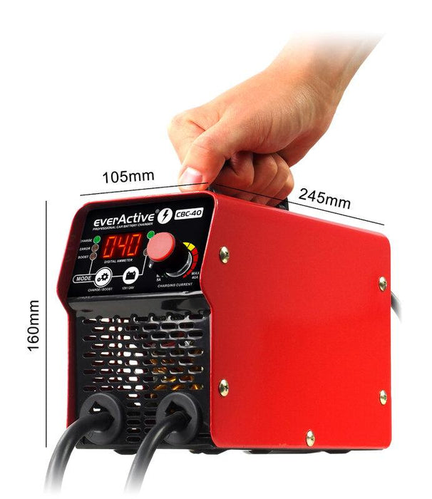 Charging rectifier with inverter for batteries 12V/24V everActive CBC-40 up to 40A for UPS, cars, forklifts