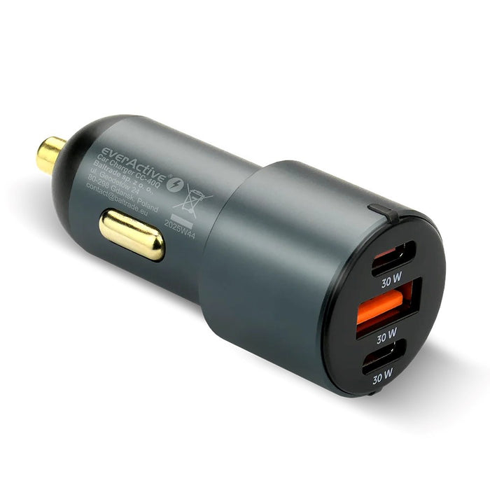 Car charger everActive CC-40Q USB QC3.0 + 2x USB-C PD 60W