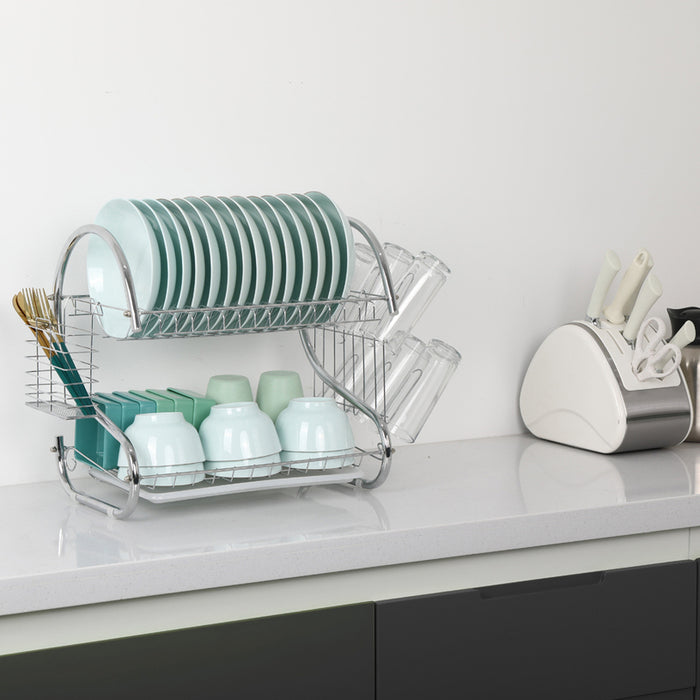 DISH DRYER 2 LEVELS CHROME EVO LINE