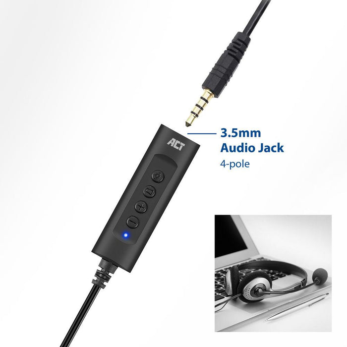 Sound card Ewent AC9360, 2.0, USB, 3.5 mm, Black