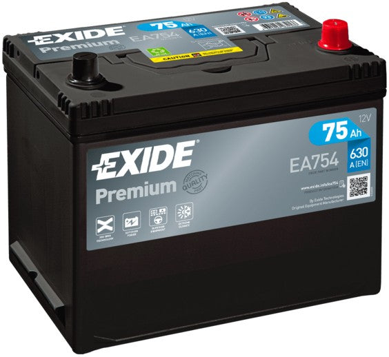 EXIDE PREMIUM 75AH 630A R+ JIS