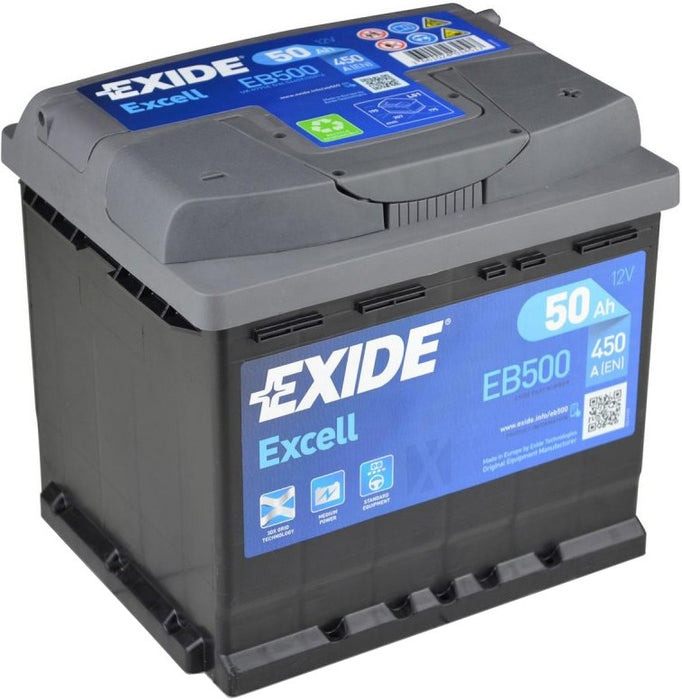 EXIDE EXCELL 50AH 450A R+