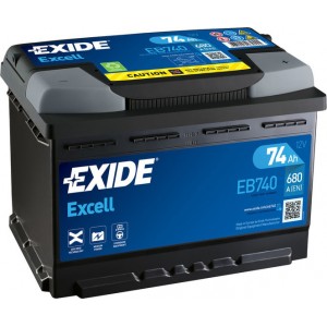 EXIDE EXCELL 74AH 680A R+
