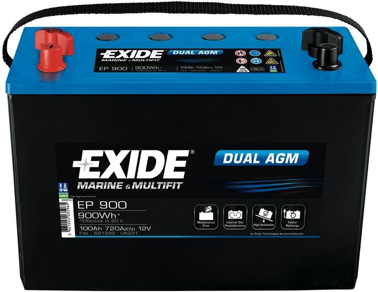 EXIDE DUAL AGM 100AH 720A L+