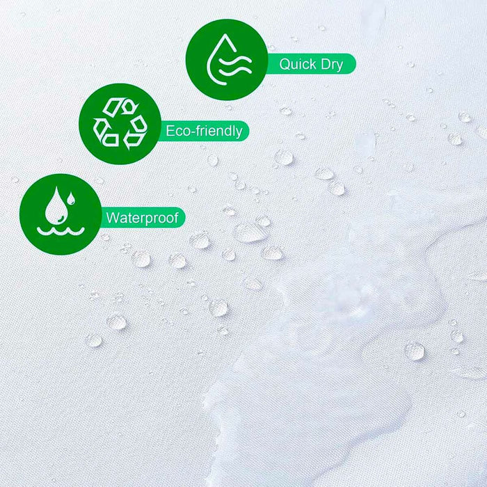 Shower Curtain Exma White PVC 180 x 180 cm