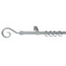 EXTENDABLE CORNER GARDINIA HOOK 130-240 CM. MAT. SILVER - Корнизи<<<Корнизи щори и пердета<<<Мебели и