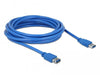 Extension cable Delock USB-A male - USB-A female 5 m Shielded Blue - Кабели за мобилни