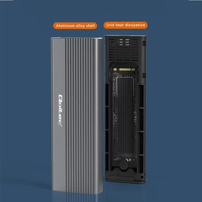 External Box Qoltec 52267 Grey - External enclosures for disksDIA-OBU<<<Drives and accessoriesDIA<<<ActionPL&&&Компютър