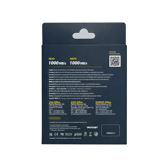 External Hard Drive Patriot Memory PTPL512GPECB Black 512 GB SSD - Твърди дискове<<<Компютър Мрежи и