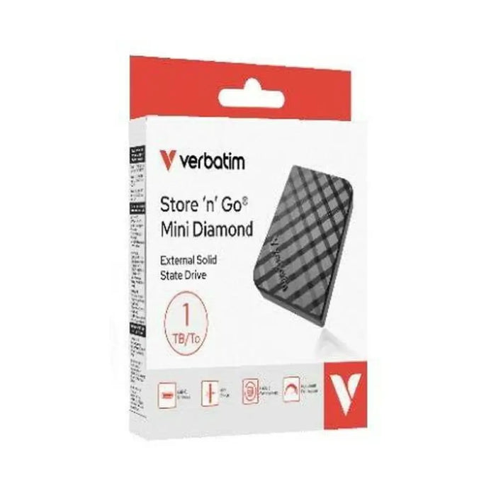 External Hard Drive Verbatim Black 1 TB SSD - Компютър Мрежи и компоненти<<<Компютри| Електроника<<<BigBuy&&&Твърди