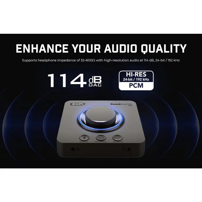 External sound card Creative Sound Blaster X4 USB-C DAC Super X-FI TOSLINK - Звукови карти<<<Компютърни