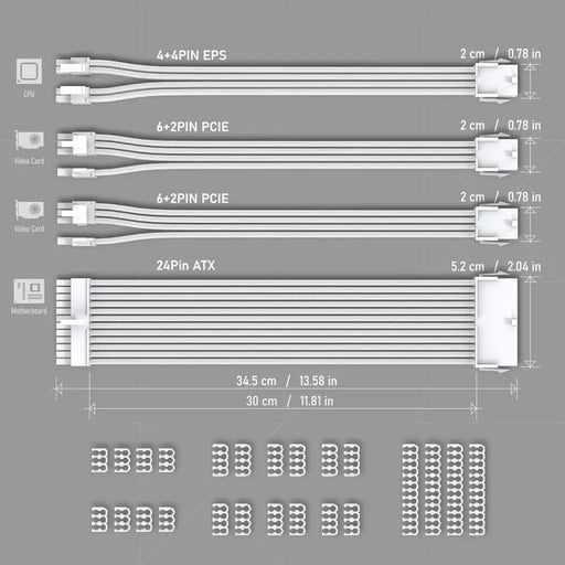 EZDIY-FAB Extension Cables - White - Входно-изходни контролери<<<Компютърни компоненти<<<ValiAPI