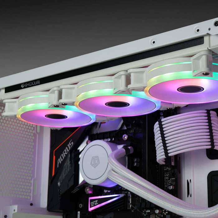 EZDIY-FAB Moonlight White RGB PWM 120mm Fan Set - 6 Pack