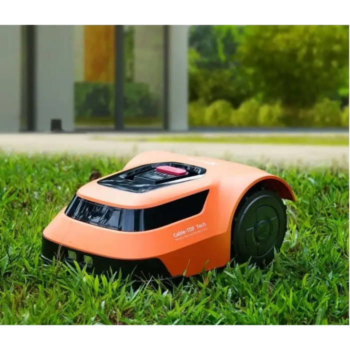 EZVIZ RM600 orange robotic lawn mower - Mowing workNAK-RKO<<<Cordless toolsNAK<<<ActionPL