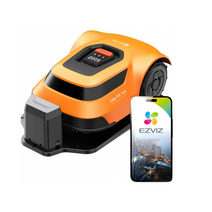 EZVIZ RM600 orange robotic lawn mower - Mowing workNAK-RKO<<<Cordless toolsNAK<<<ActionPL
