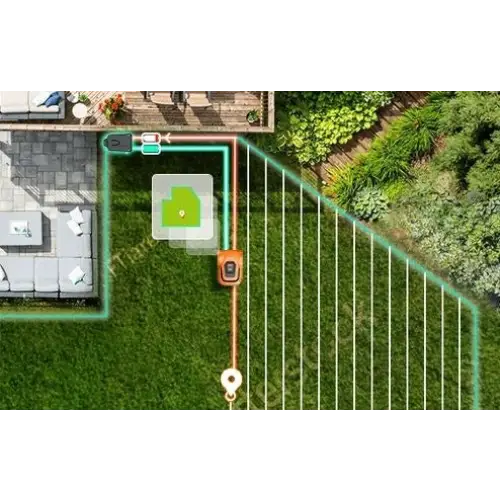 EZVIZ RM600 orange robotic lawn mower - Mowing workNAK-RKO<<<Cordless toolsNAK<<<ActionPL